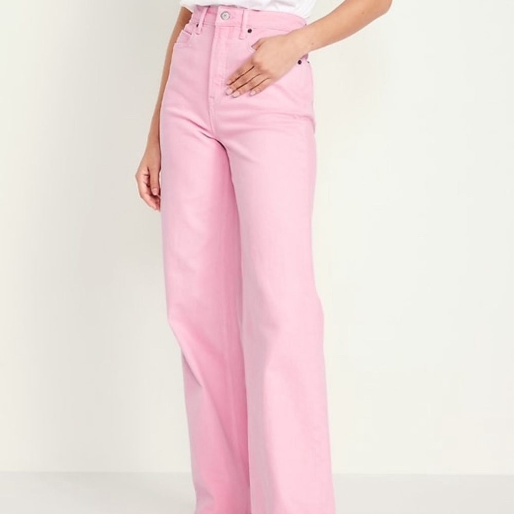 Old Navy Pink, Wide Leg Jeans